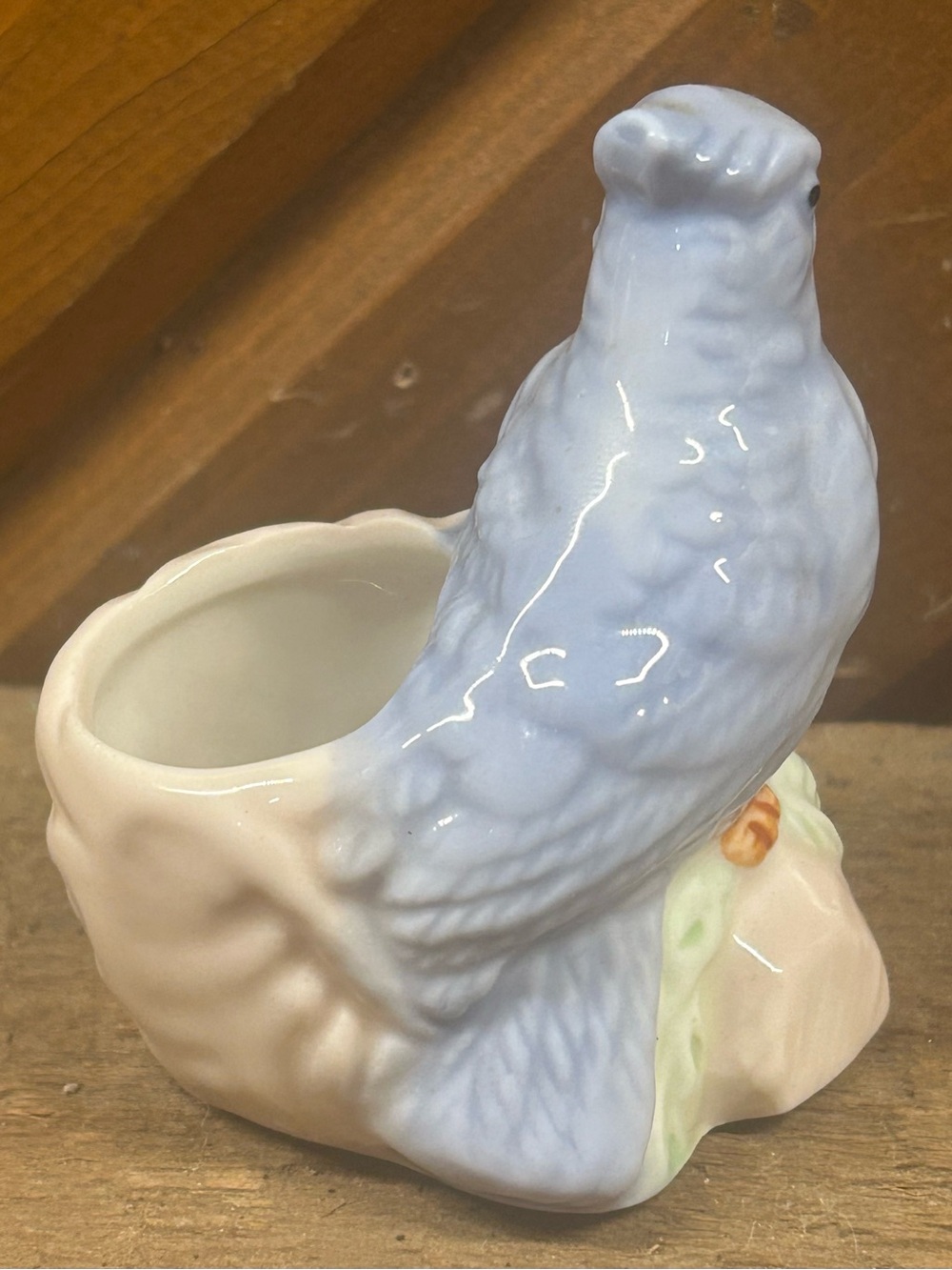 Vintage Blue Bird Porcelain Toothpick Holder/Planter - Picture 4 of 7